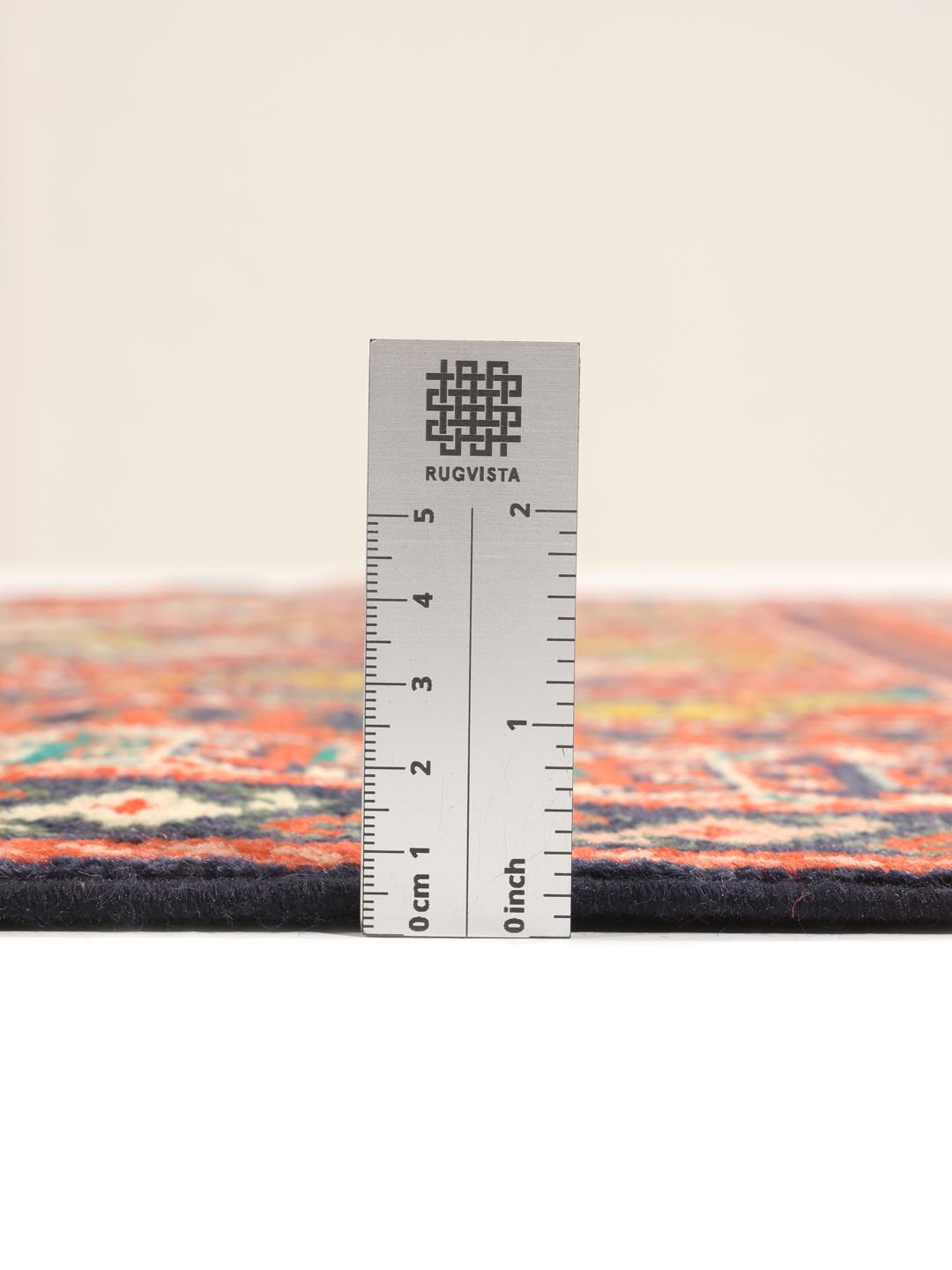 Covor Kazak înnodat manual din Afganistan cu un design geometric multicolor