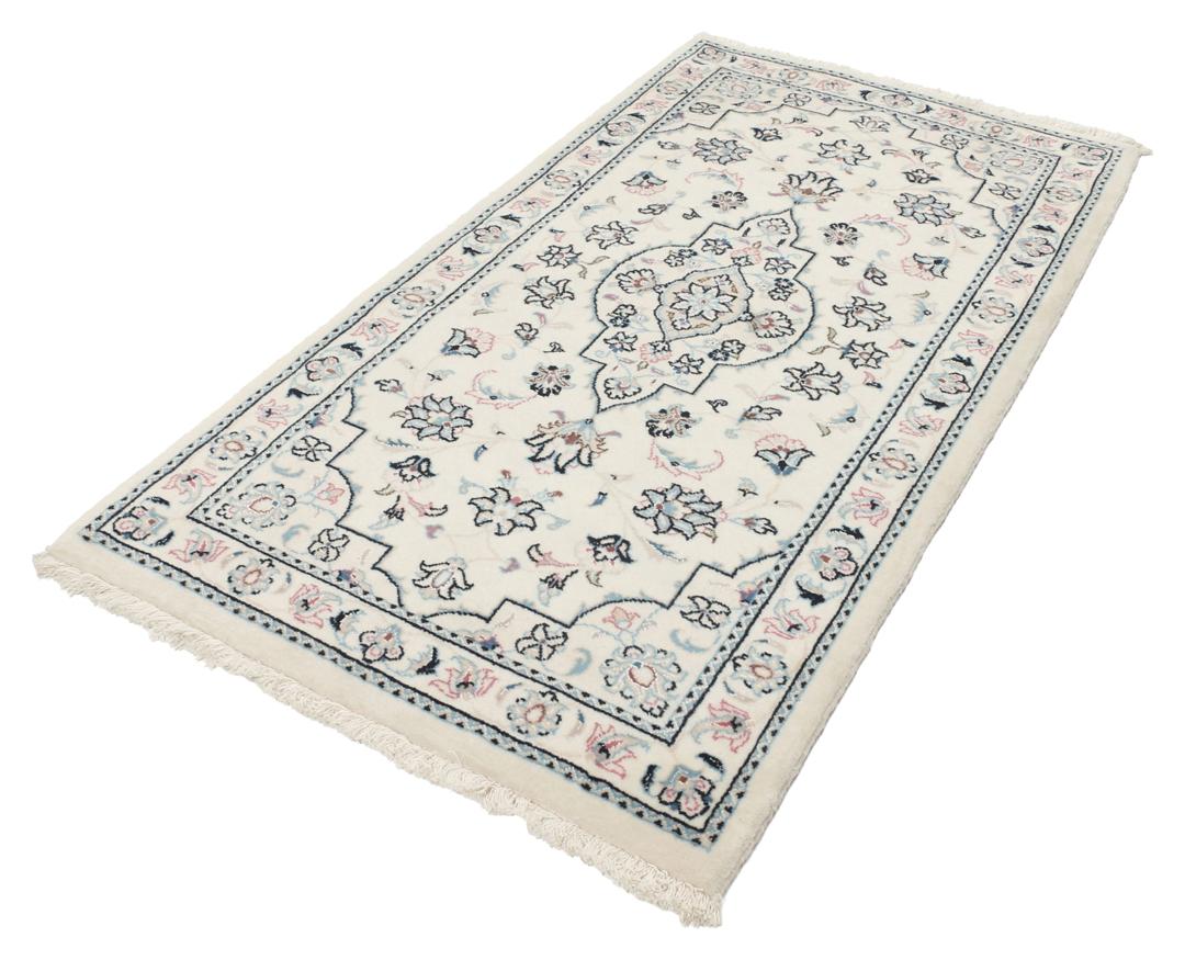 Handgeknoopt Nain 9La vloerkleed uit het Midden-Oosten in beige
