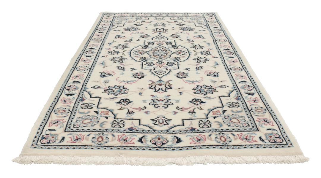 Handgeknoopt Nain 9La vloerkleed uit het Midden-Oosten in beige