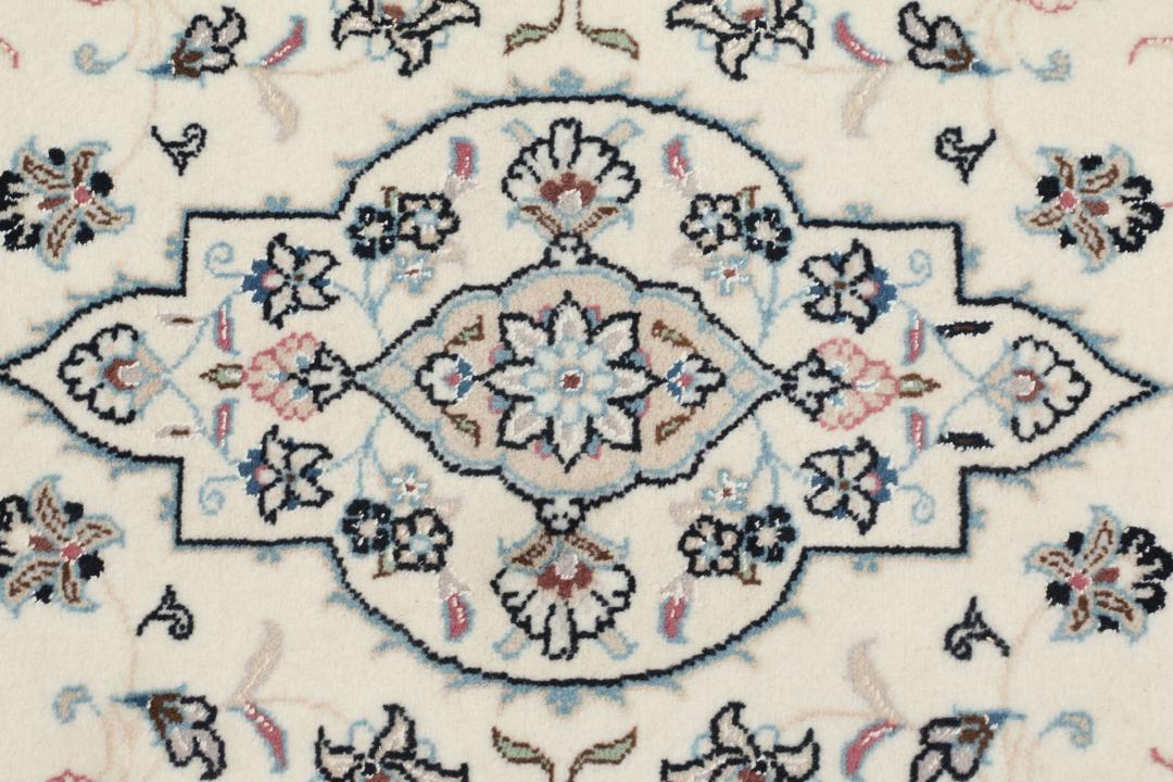 Handgeknoopt Nain 9La vloerkleed uit het Midden-Oosten in beige