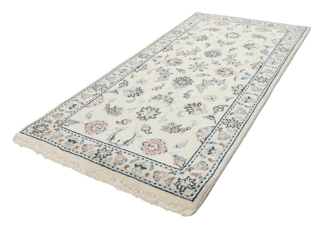 Handgeknoopt Nain 9La tapijt uit het Midden-Oosten in beige