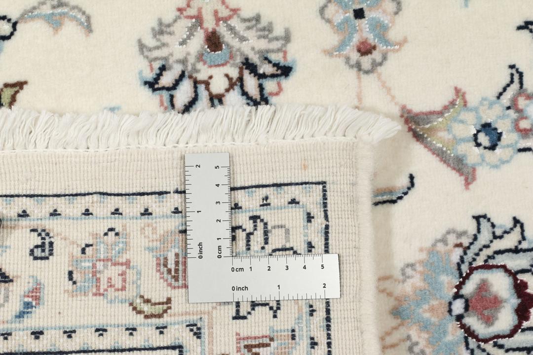 Handgeknoopt Nain 9La tapijt uit het Midden-Oosten in beige