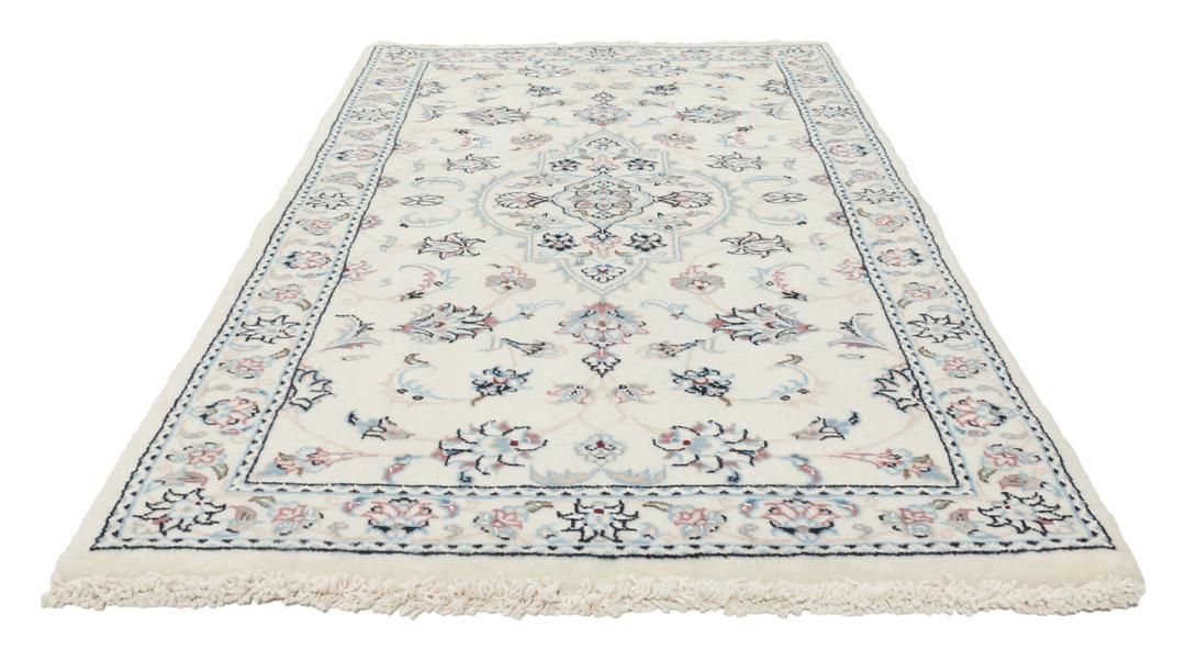 Handgeknoopt Nain 9La tapijt uit het Midden-Oosten in beige