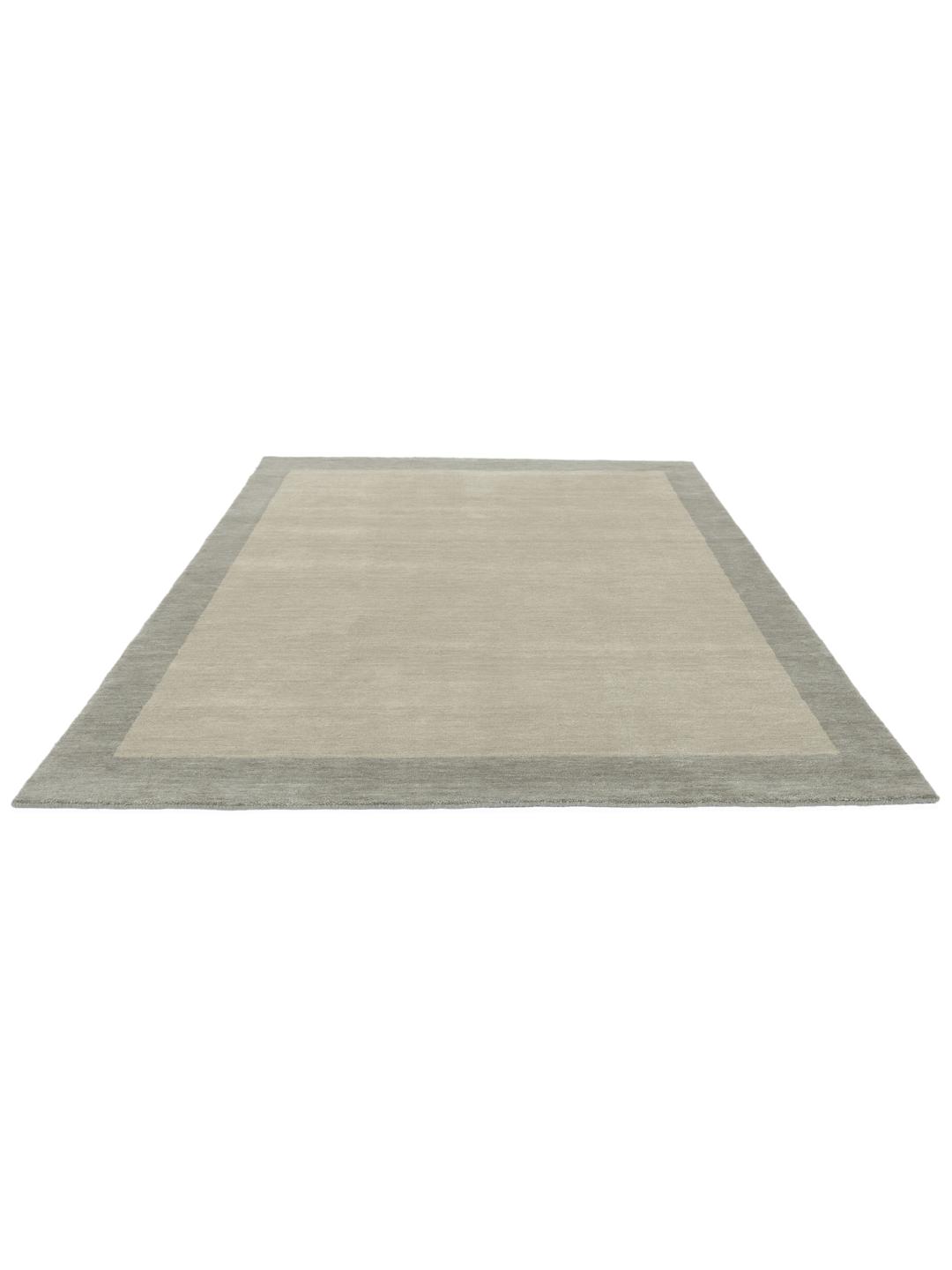 Simple Greige Rug Handloom Frame Greige Rug - Rugvista
