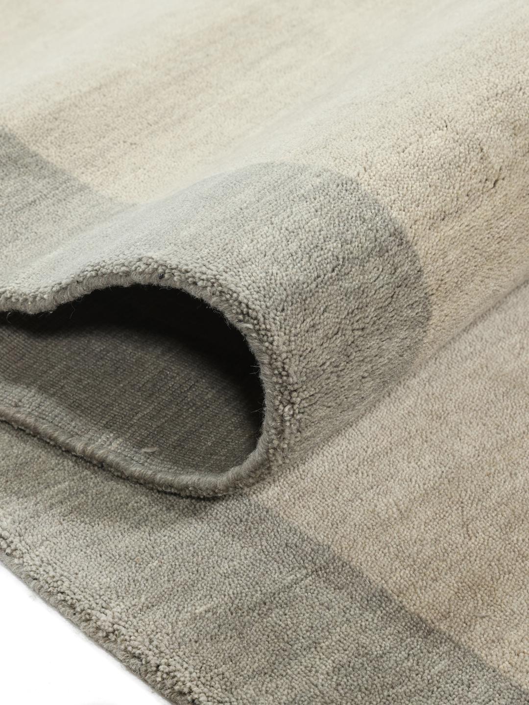 Handloom Frame-tæppe i greige og lysegrå