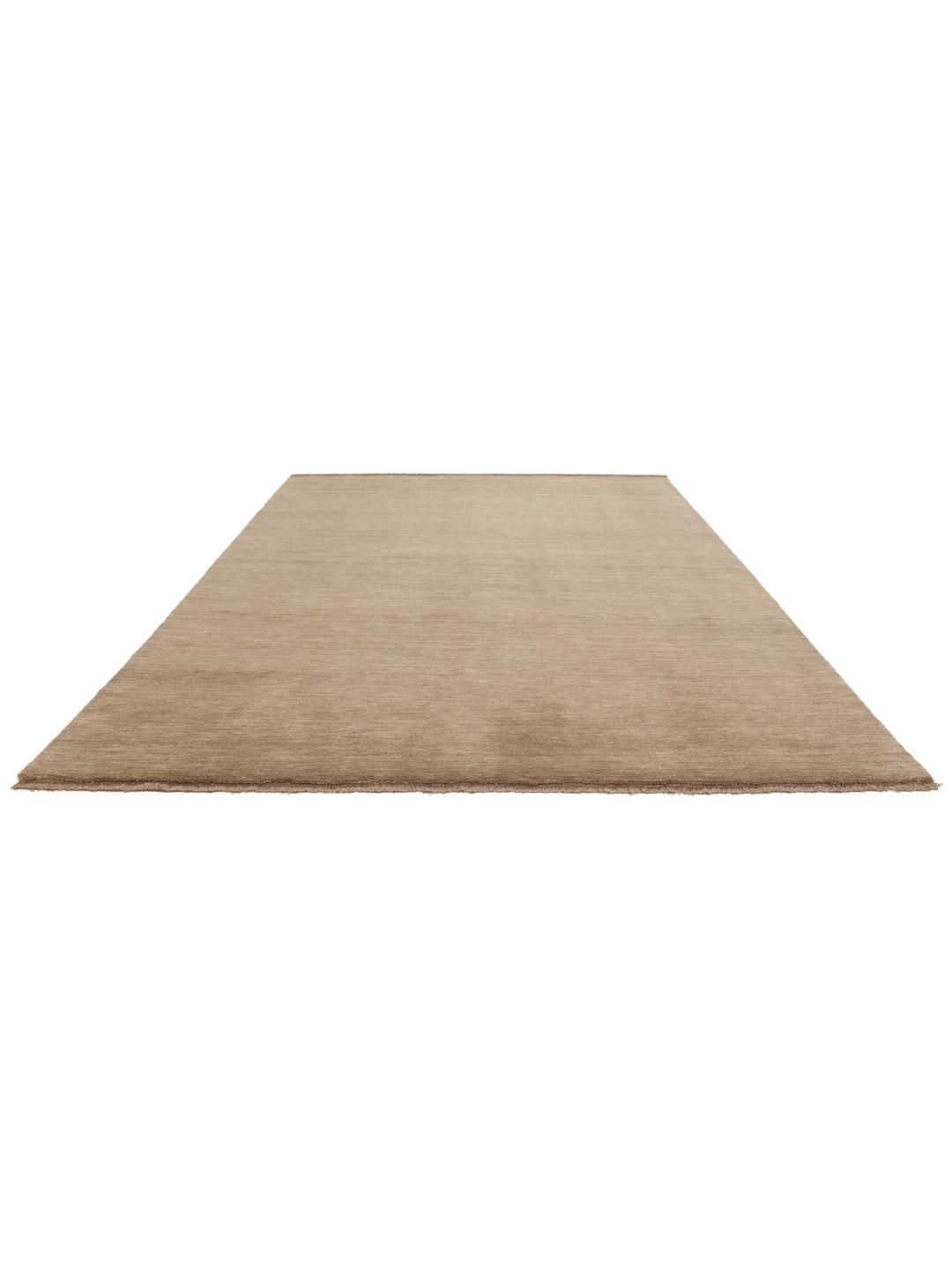 Handloom fringes Brown Rug - Rugvista