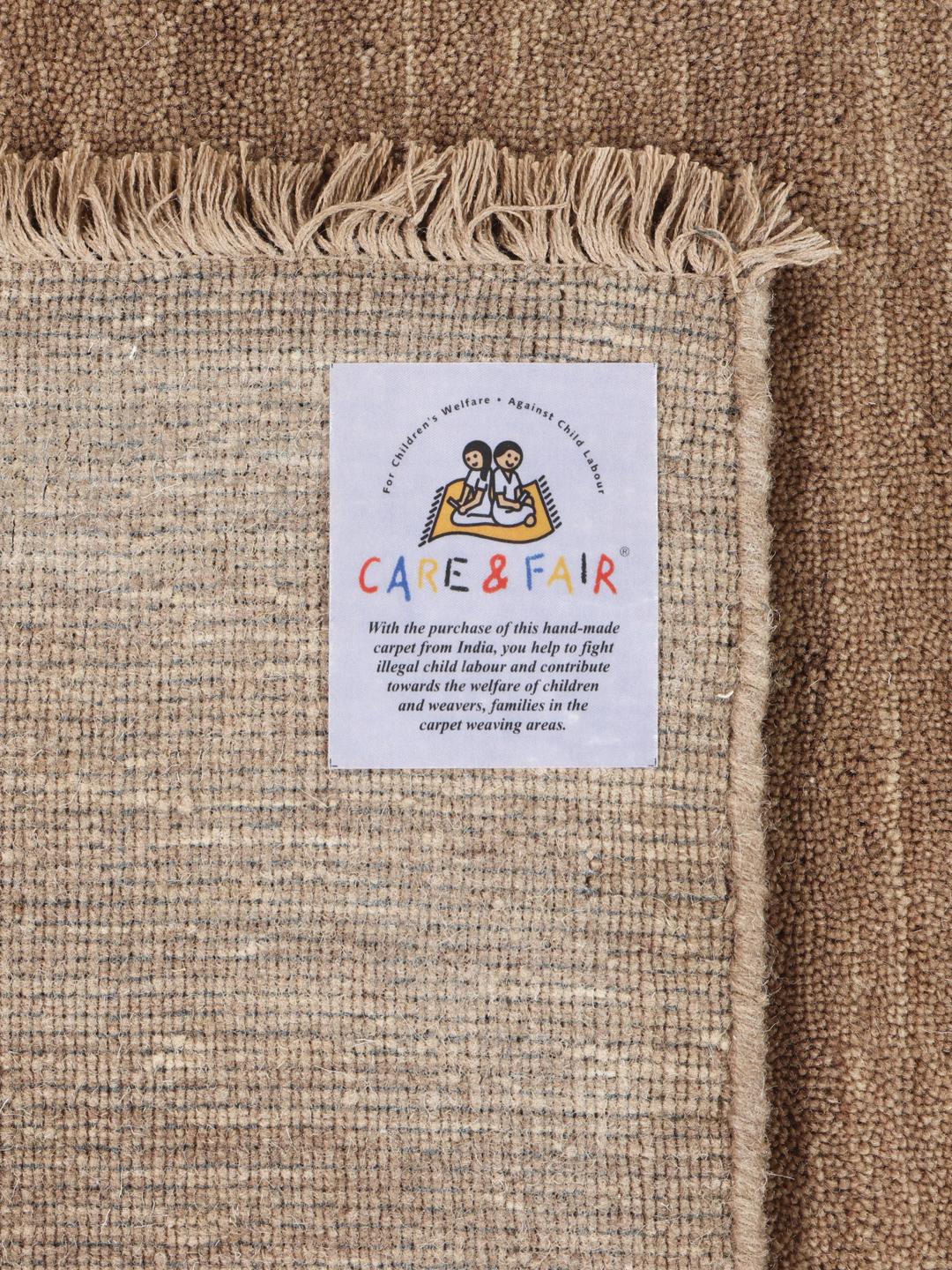 Rugvista premium - Handloom fringes - Light Brown 200 x 300 cm Wool Rug ...