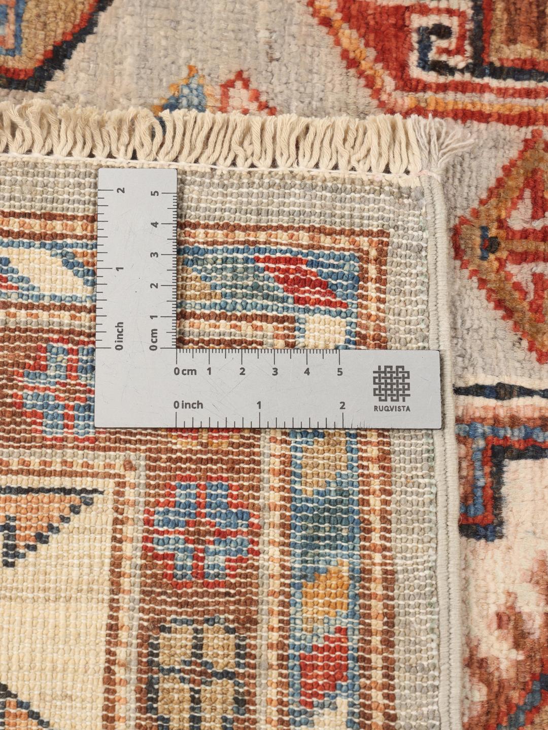 Handgeknüpfter afghanischer Kazak Teppich mit buntem Medaillon-Muster