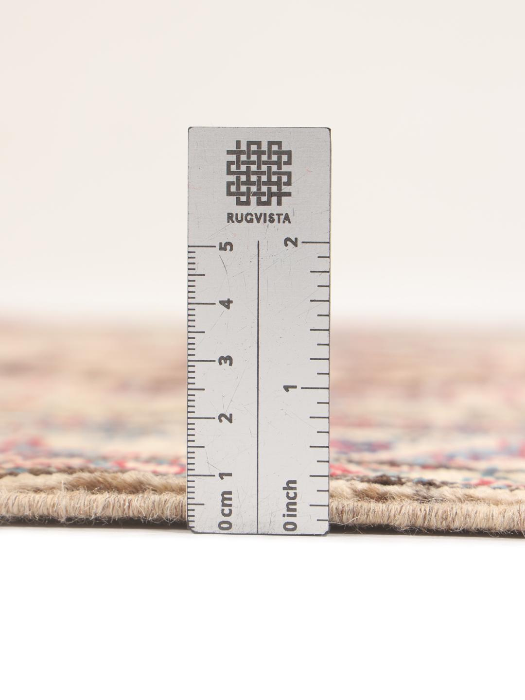 Pasarelă afgană Kazak înnodată manual, în nuanțe de bej, cu modele geometrice tribale