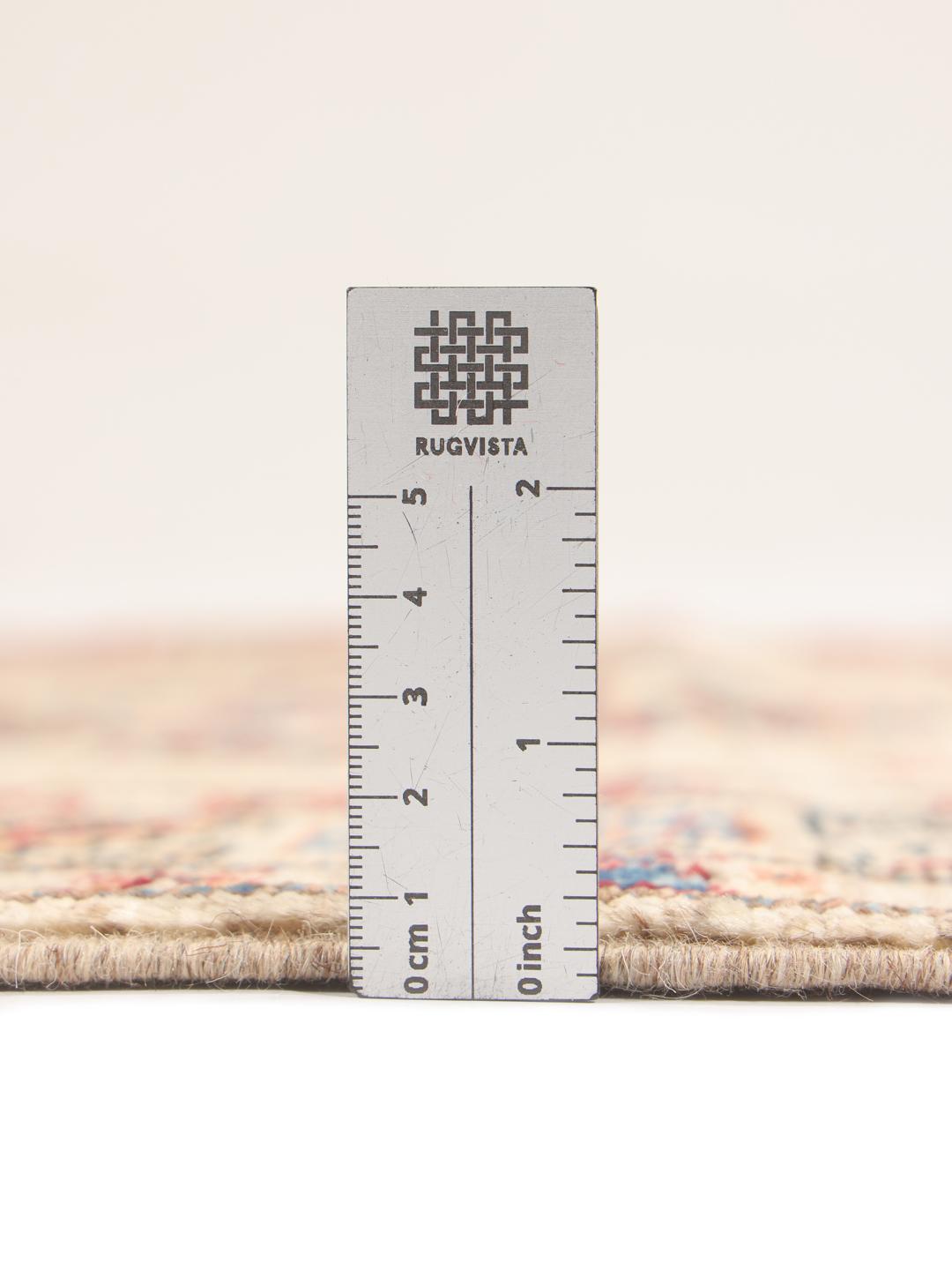 Handgeknoopte Kazak Ariana loper uit Afghanistan in beige met geometrische patronen