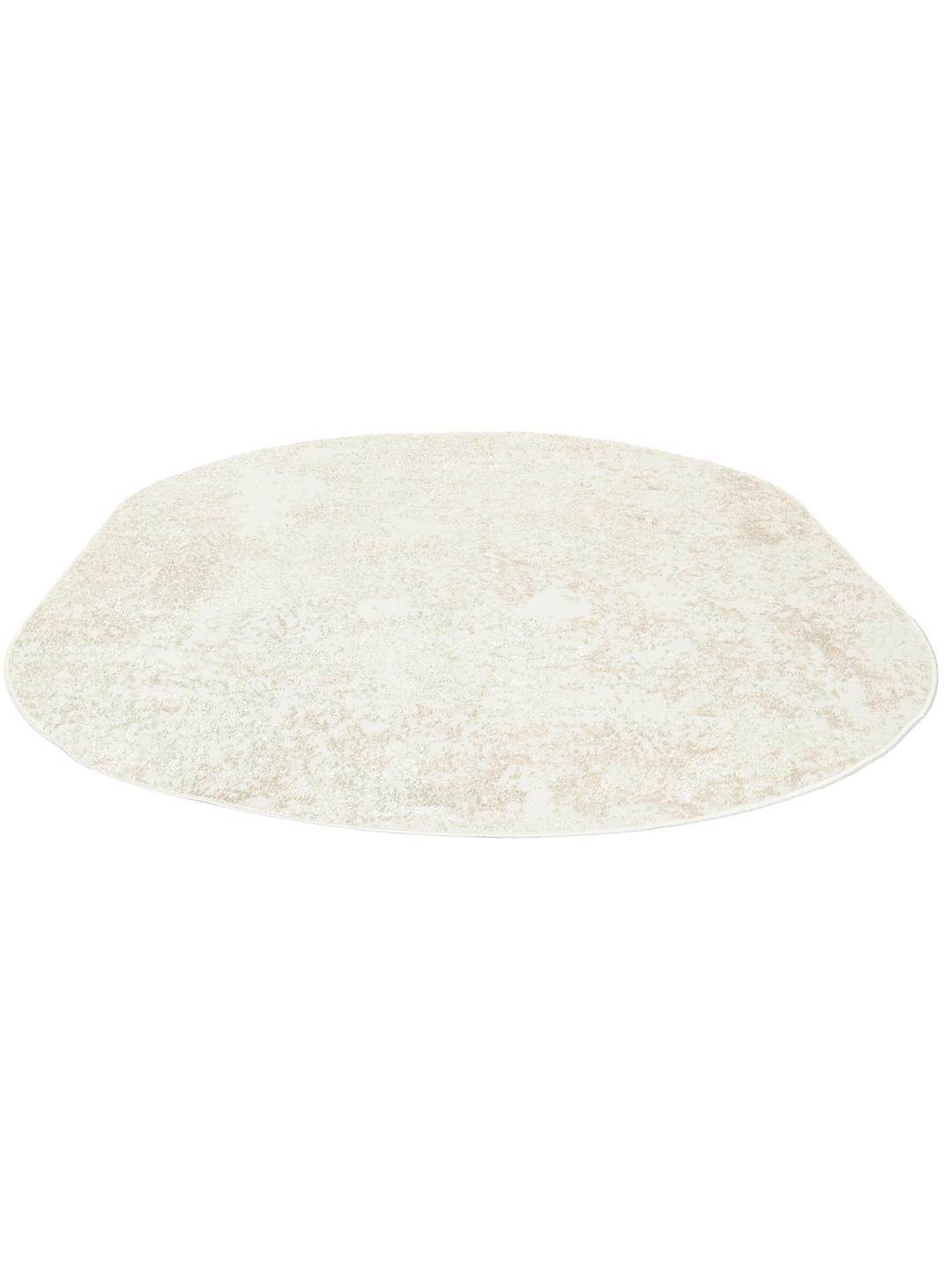 Tæppe i hvid og beige