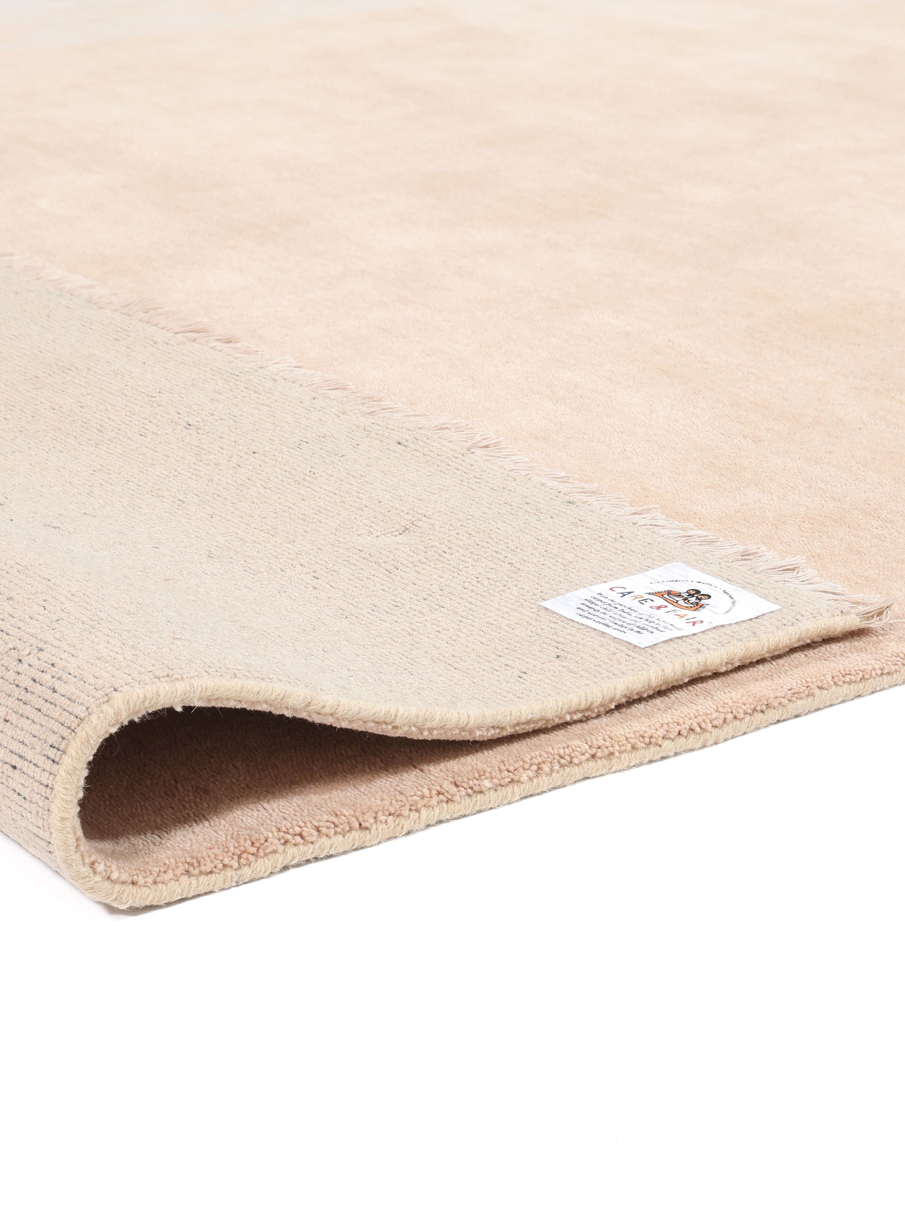 Rugvista premium - Handloom fringes - ライトピンク 200 x 300