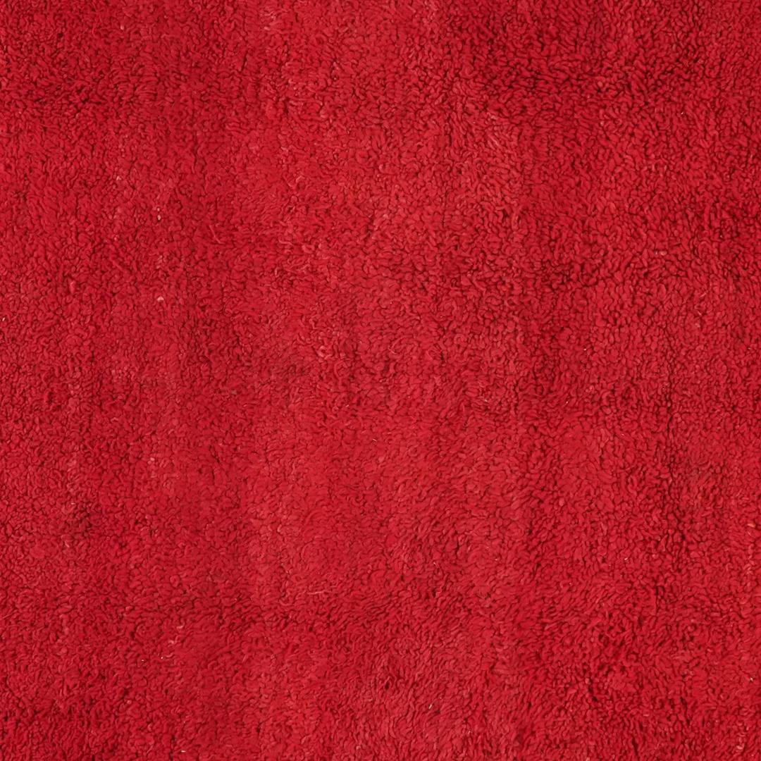 Vintage roter handgeknüpfter marokkanischer Berberteppich