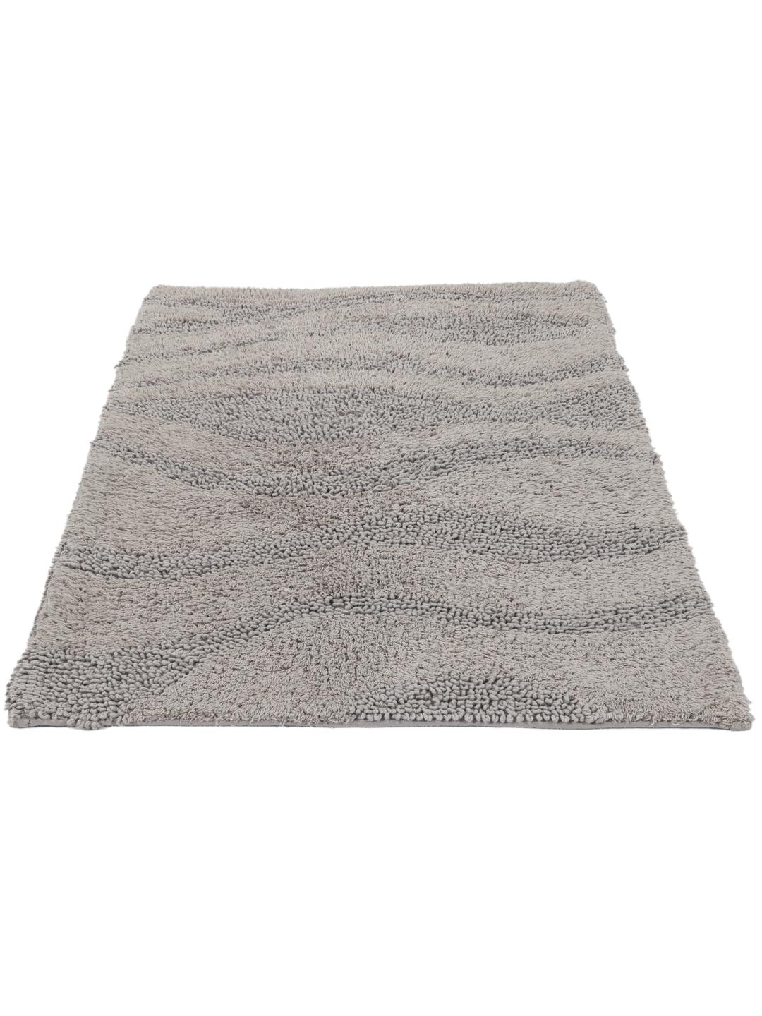 Tapis de bain gris avec un motif organique texturé
