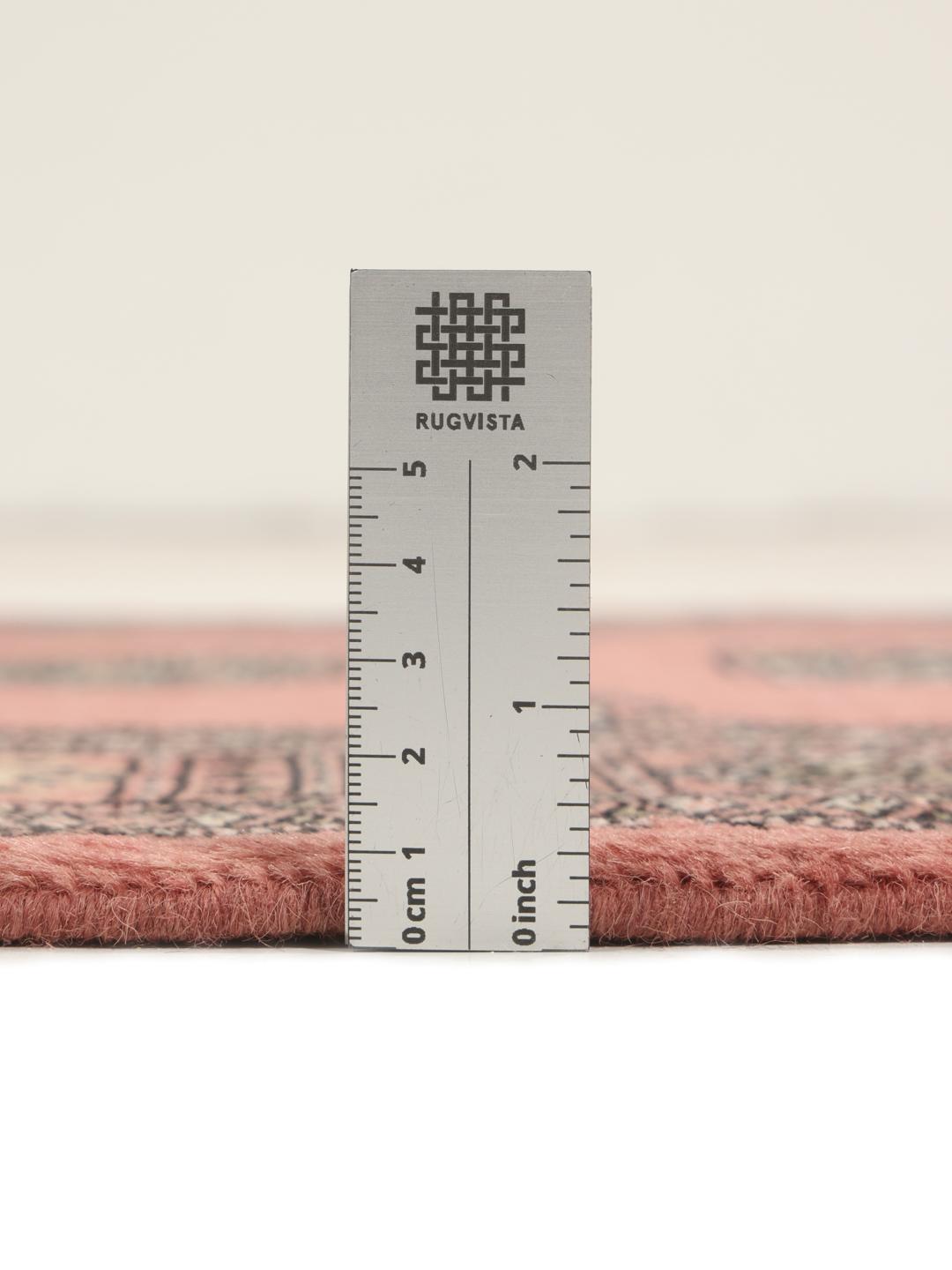 Handgeknoopte Pakistan Bokhara 2ply wollen loper in rood