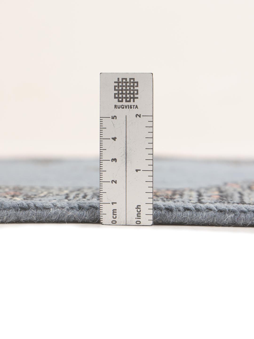 Hand-knotted runner rug from Pakistan in a soft blue colour