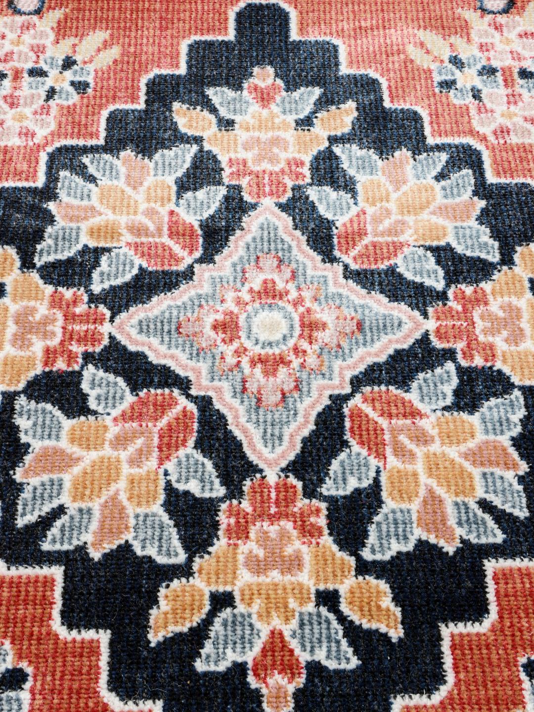 tapis rond rose