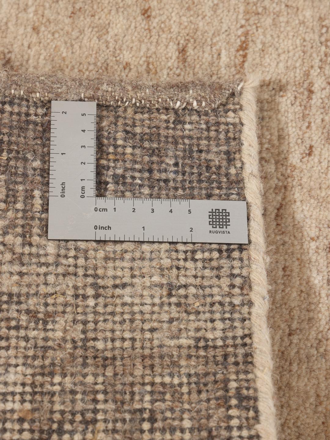 Hand-knotted beige Gabbeh rug from India