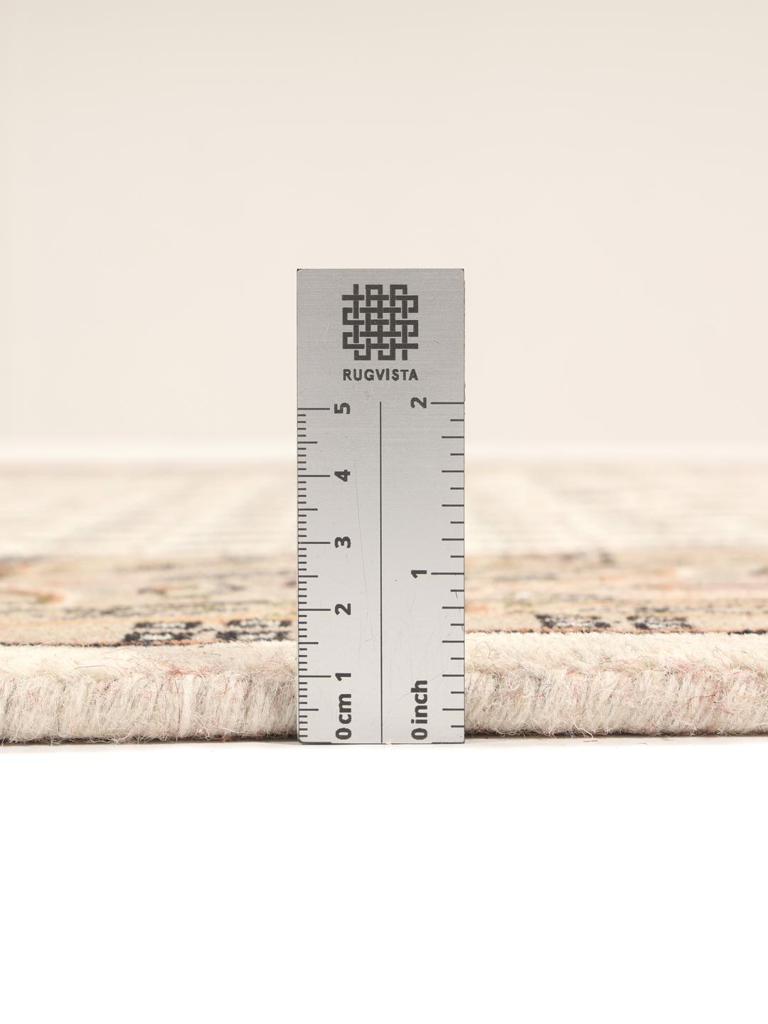 Tapis Mir Indo noué à la main en provenance d'Inde, couleur beige
