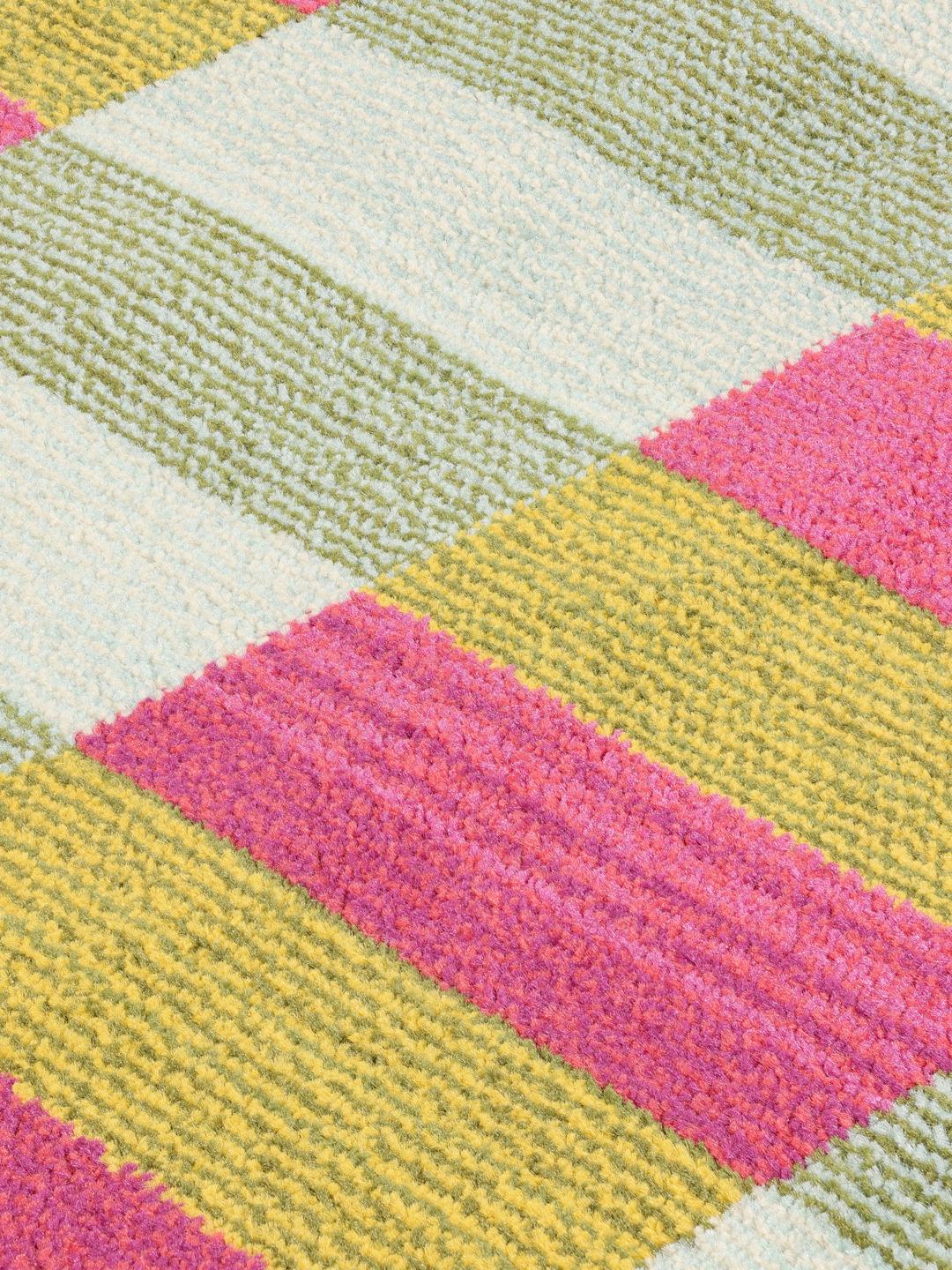 Rugvista essential - Flor - Pink / Green, Round Ø 200 cm Rug - Rugvista