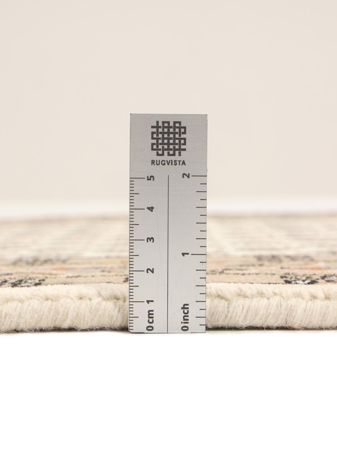 Tapis couloir noué à la main venant d'Inde en beige