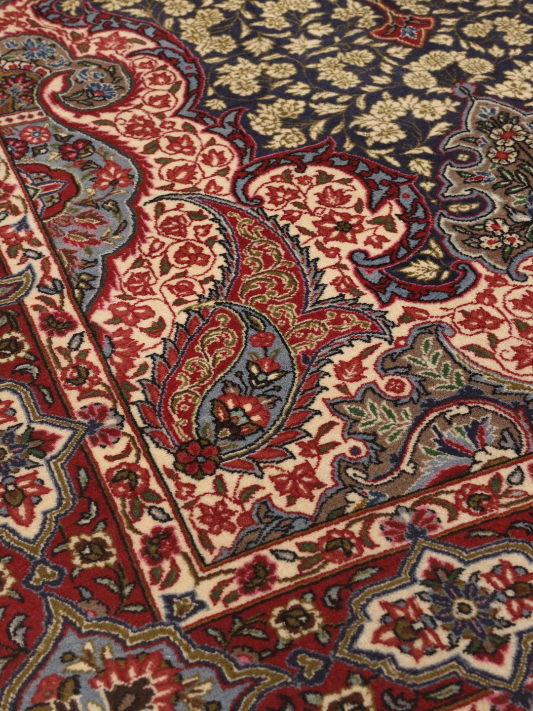 Hand-knotted Sarough rug from the Middle East in multicolor