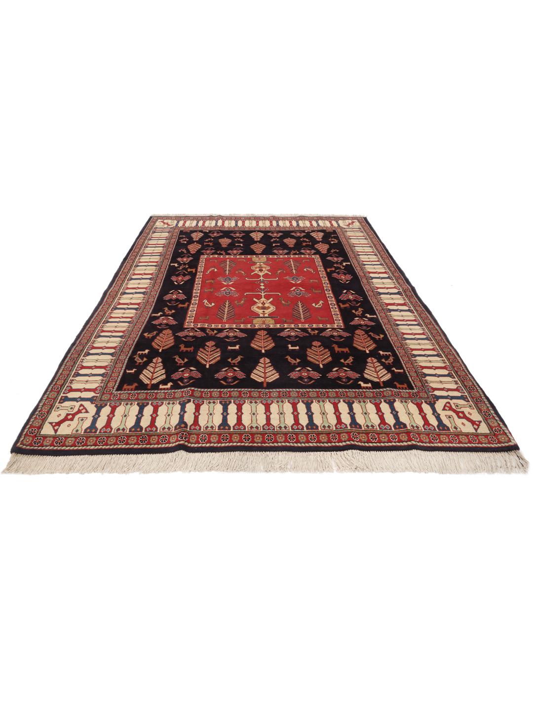 Hand-knotted Loribaft rug from the Middle East in multicolor