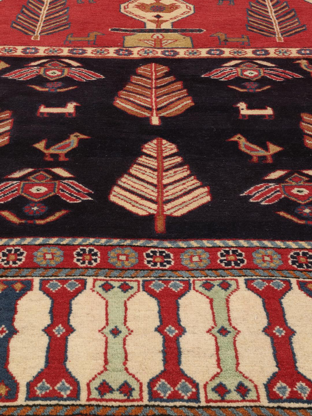 Hand-knotted Loribaft rug from the Middle East in multicolor