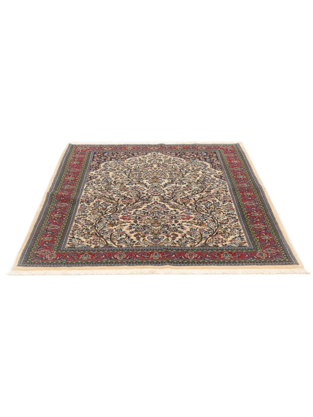 Hand-knotted Sarough rug from the Middle East in multicolor
