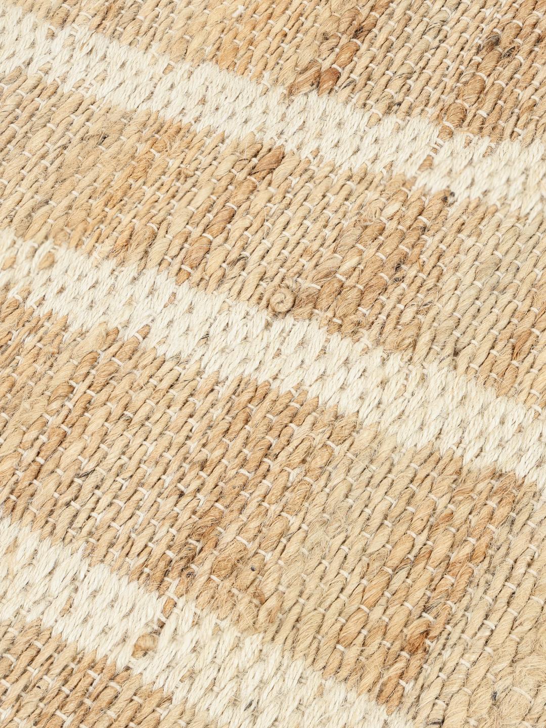 Beige en wit vloerkleed