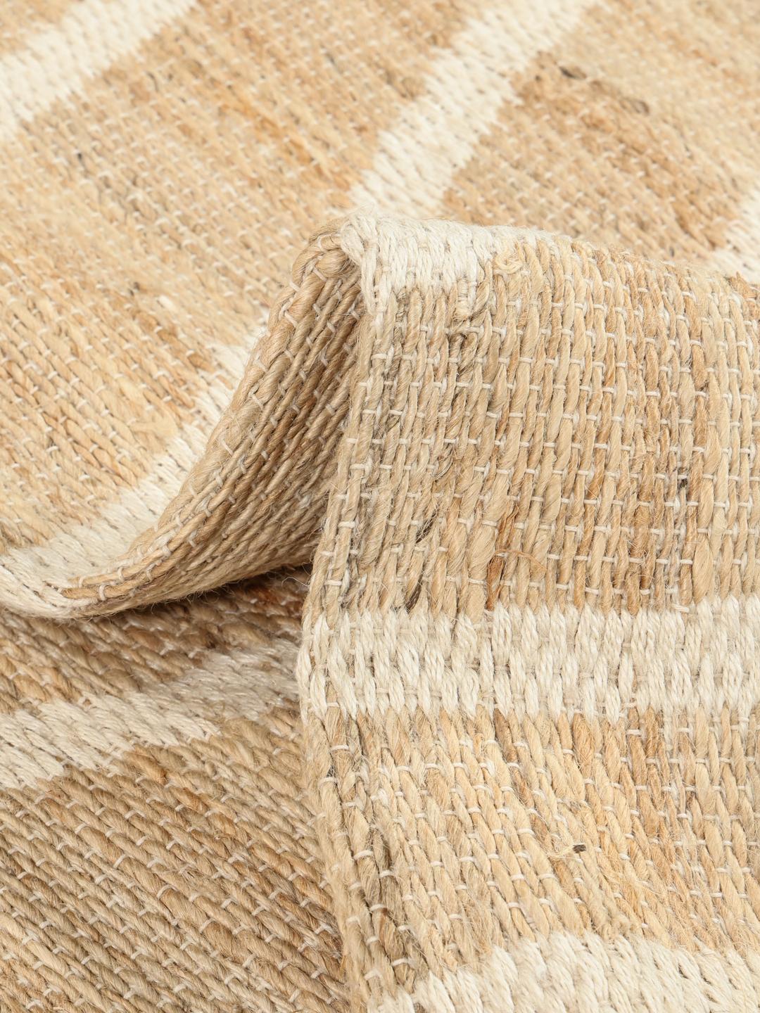 core - Jute Ribbed - Beige 200 x 300 cm Jute Vloerkleed