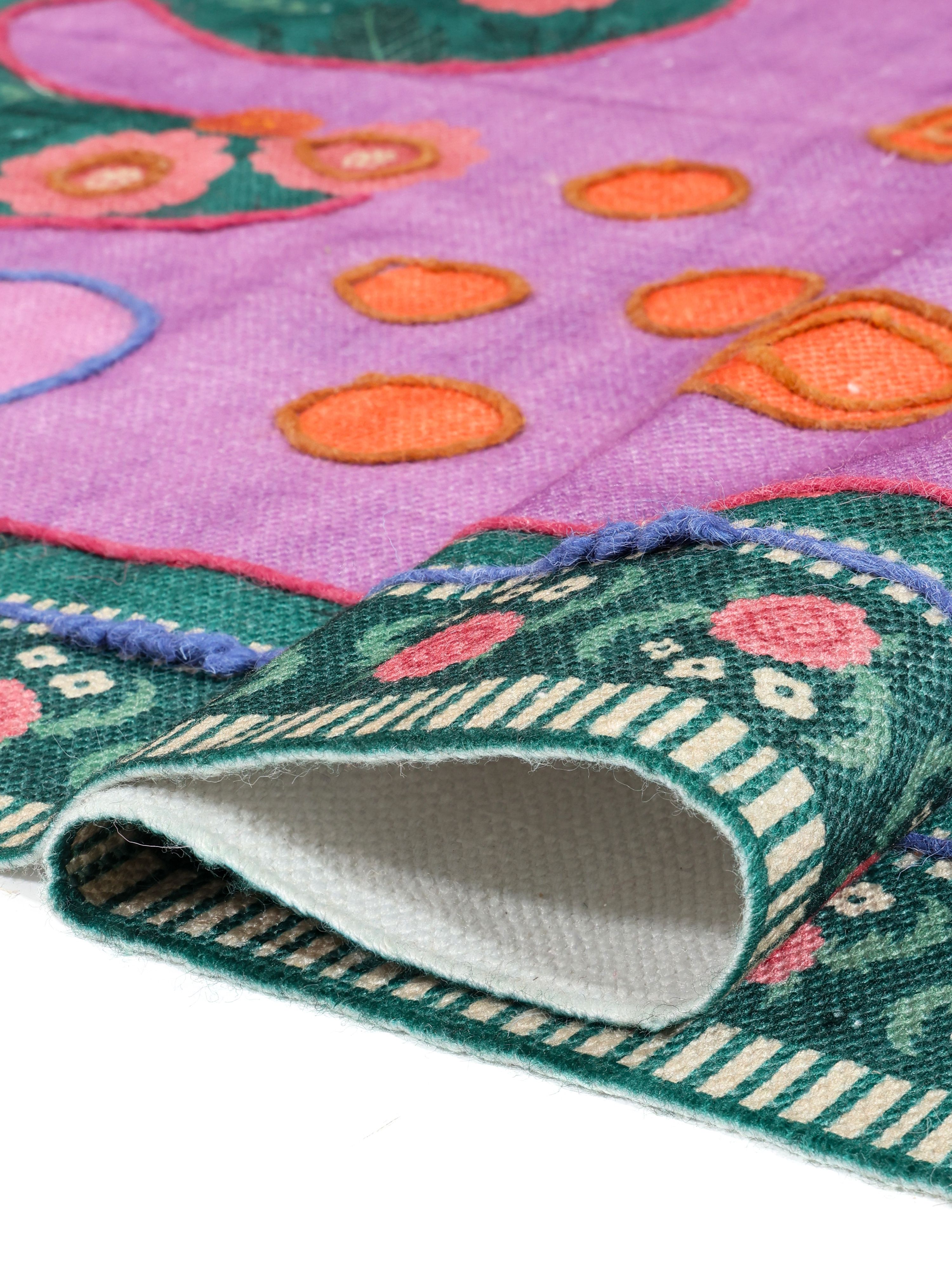 Rugvista core - Lo Cat embroidery - ピンク / マルチカラー 120