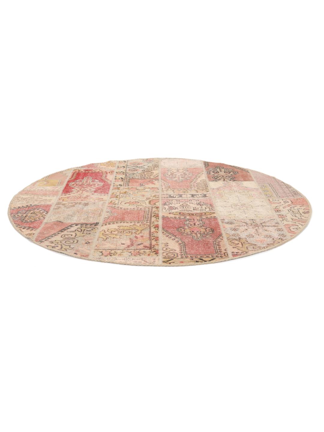 Patchwork - Brown / Orange - Ø 220 cm
