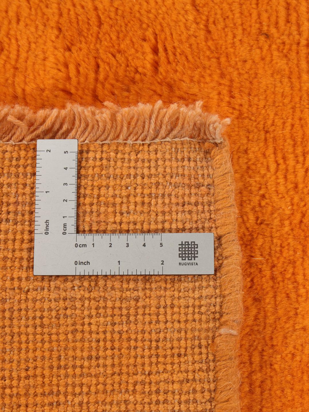 Håndknyttet orange uldløber fra Mellemøsten