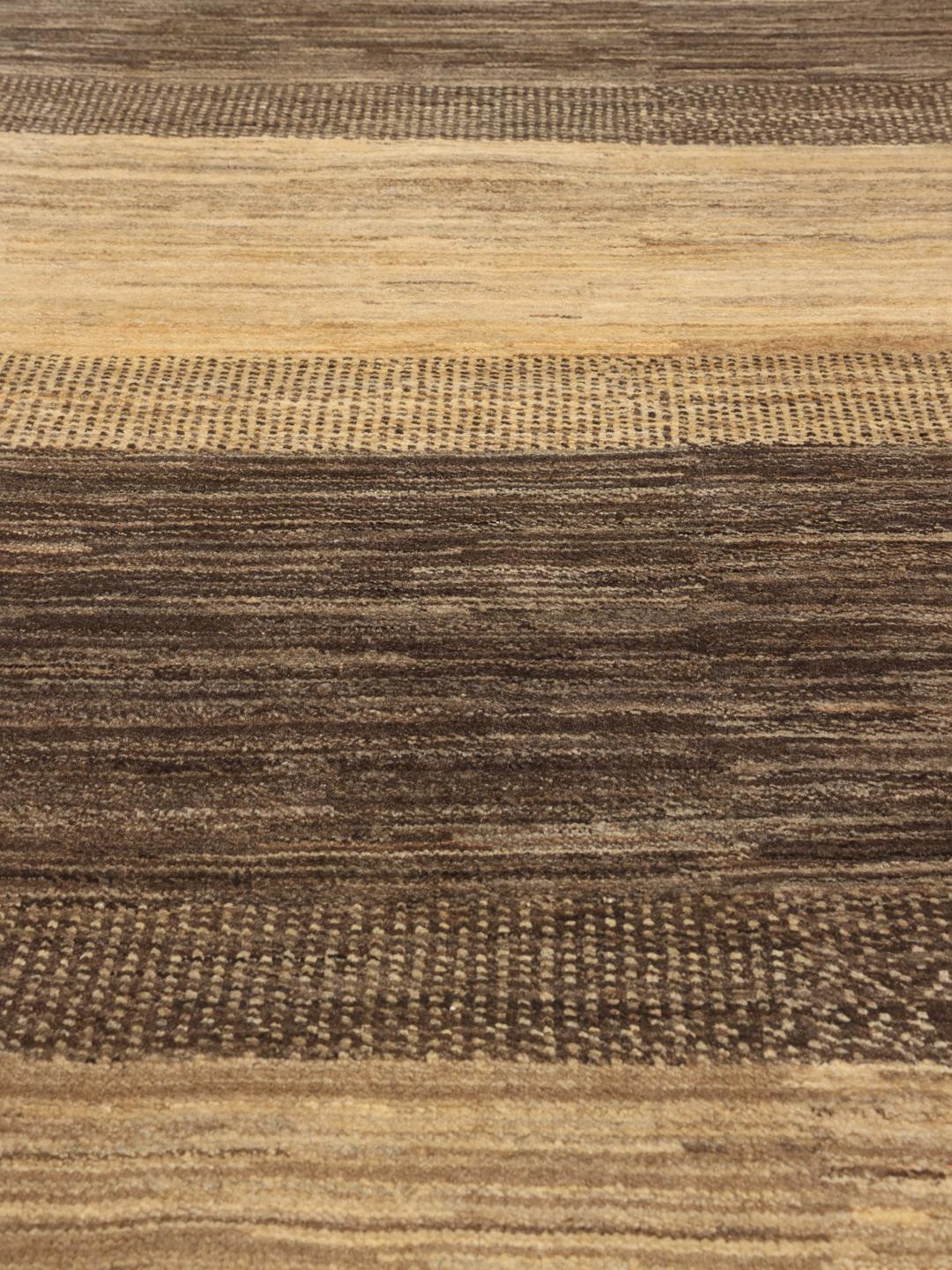 Håndknyttet Gabbeh Fine-tæppe fra Mellemøsten i brune og beige nuancer