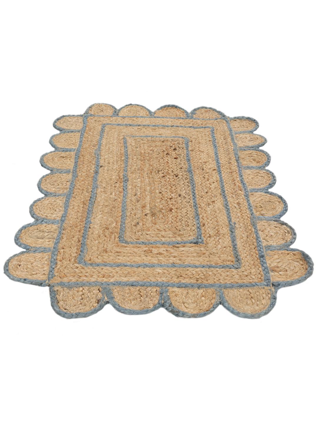 tapijt in beige en blauw