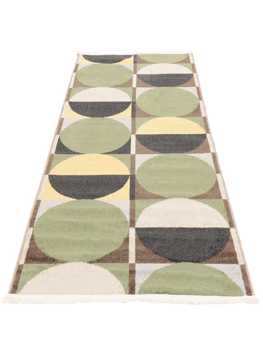 tapis de couloir en vert