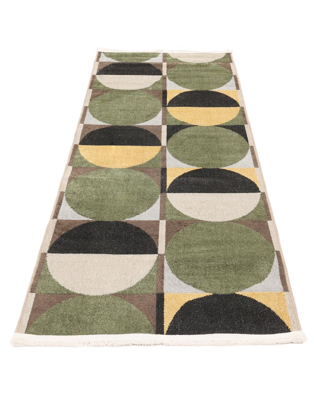 tapis de couloir en vert