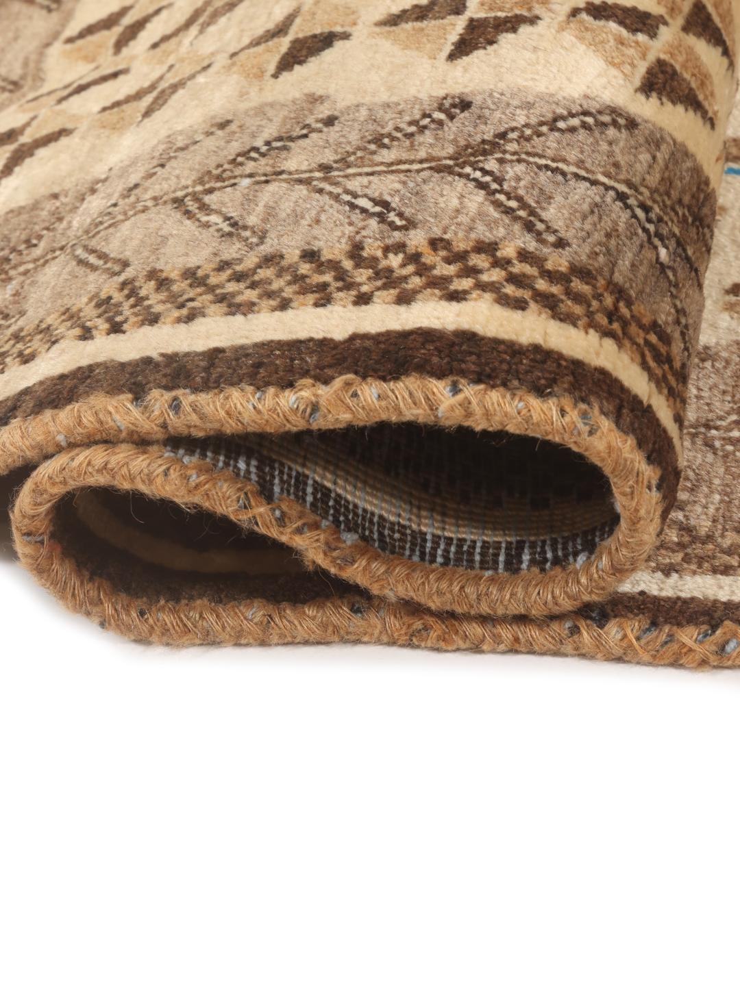 Hand-knotted Gabbeh Fine rug from the Middle East in beige tones