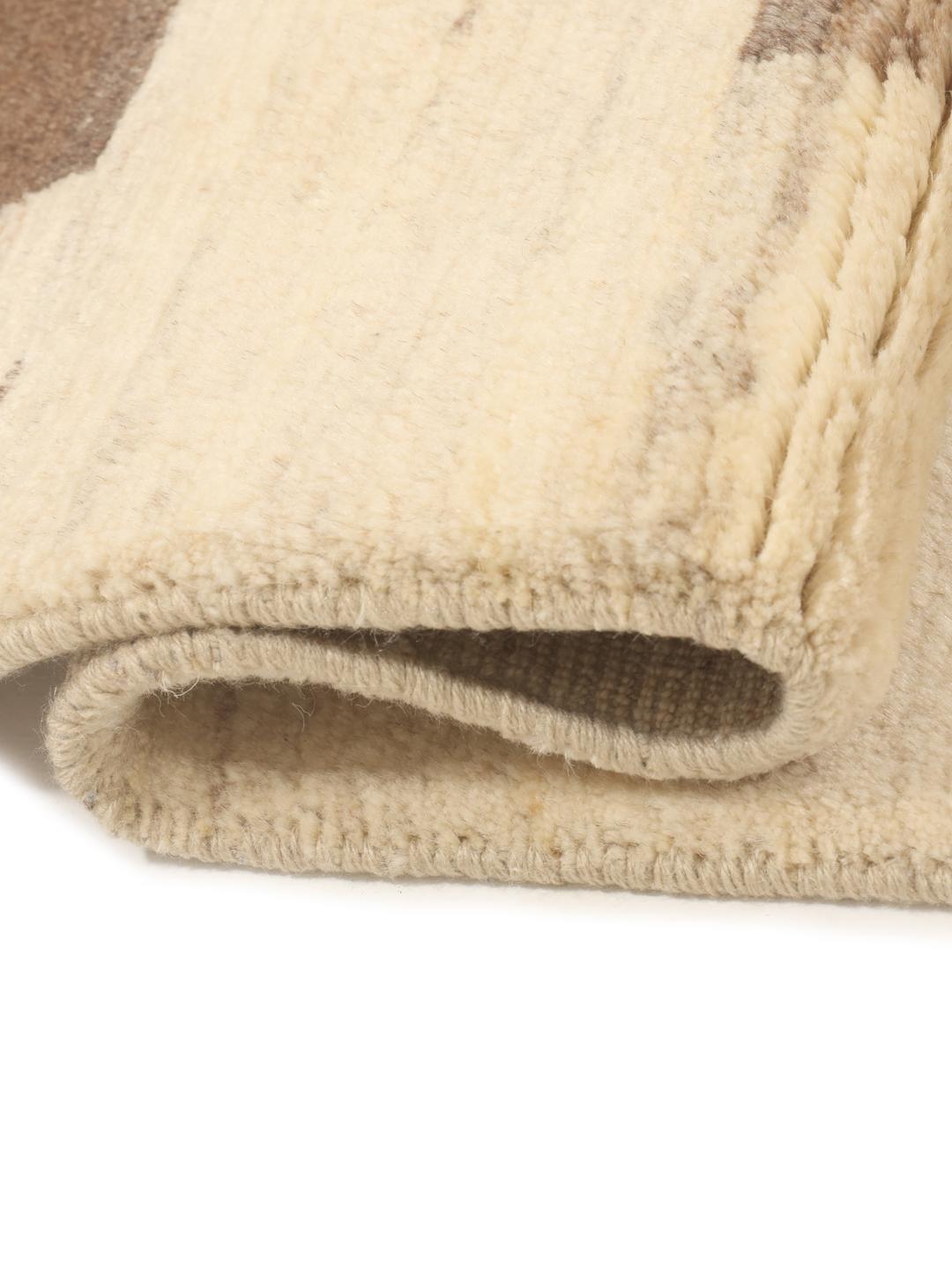 Hand-knotted Gabbeh Fine rug from the Middle East in beige and brown tones