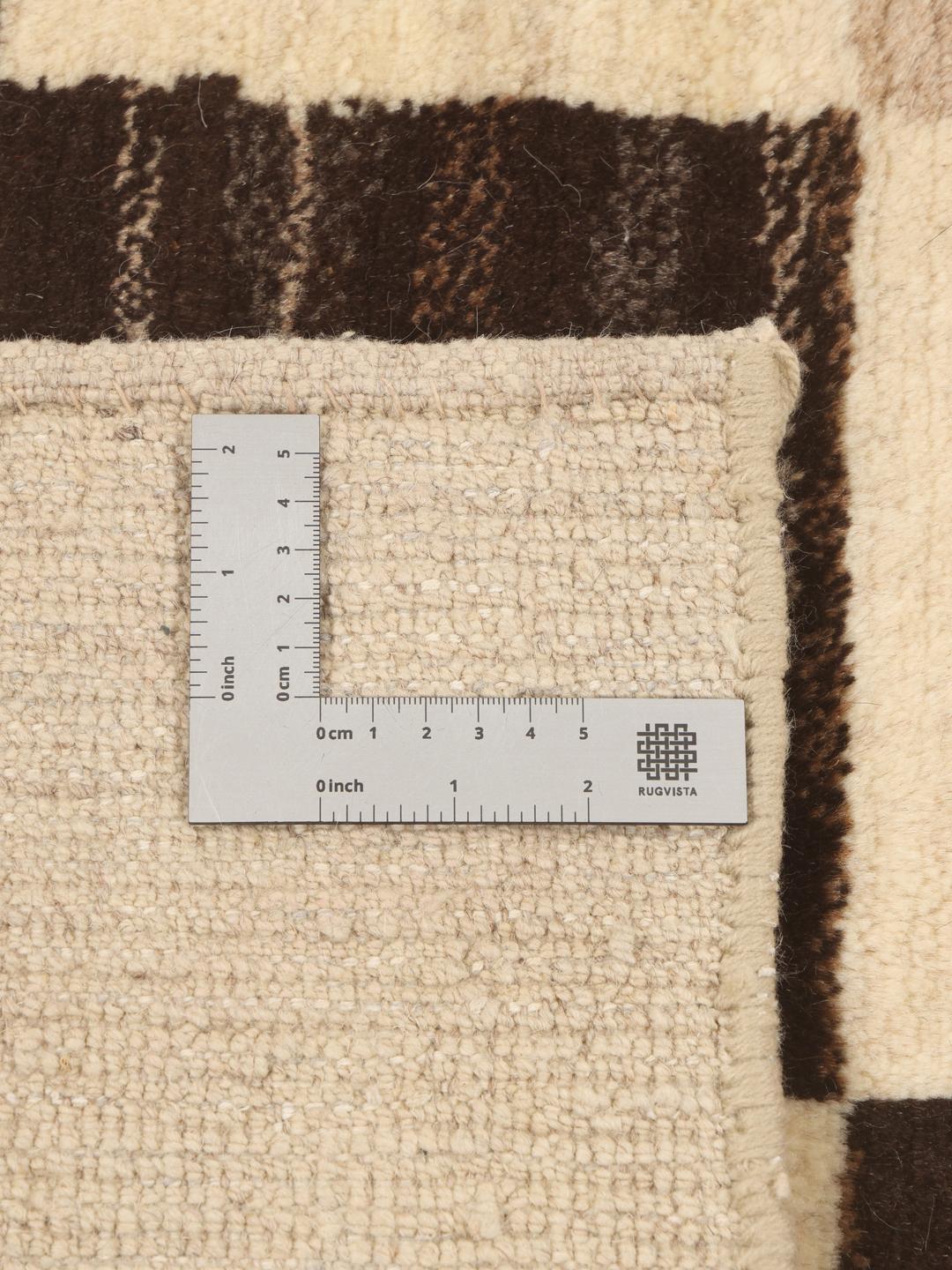 Hand-knotted Gabbeh Fine rug from the Middle East in beige and brown tones
