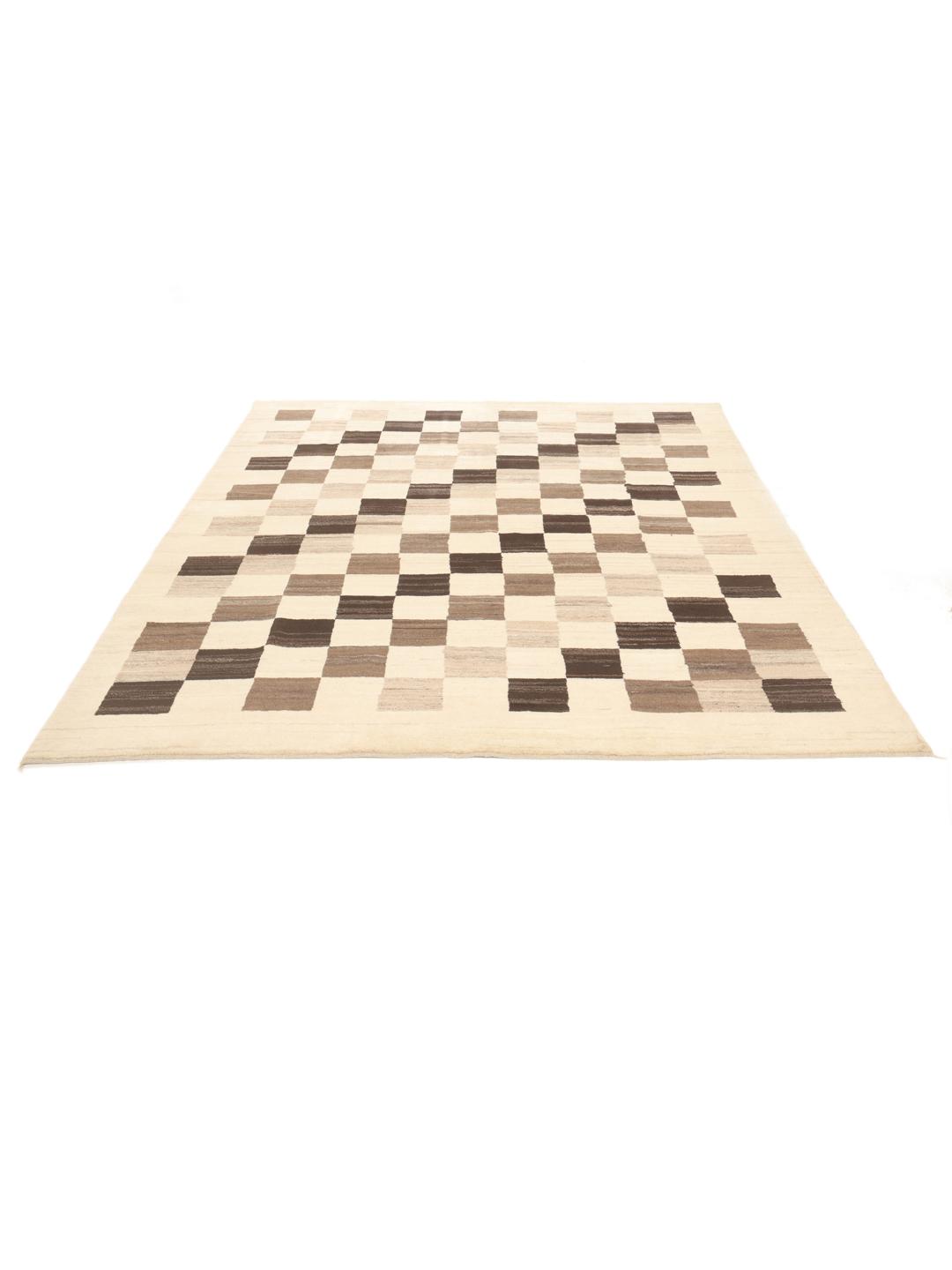 Hand-knotted Gabbeh Fine rug from the Middle East in beige and brown tones