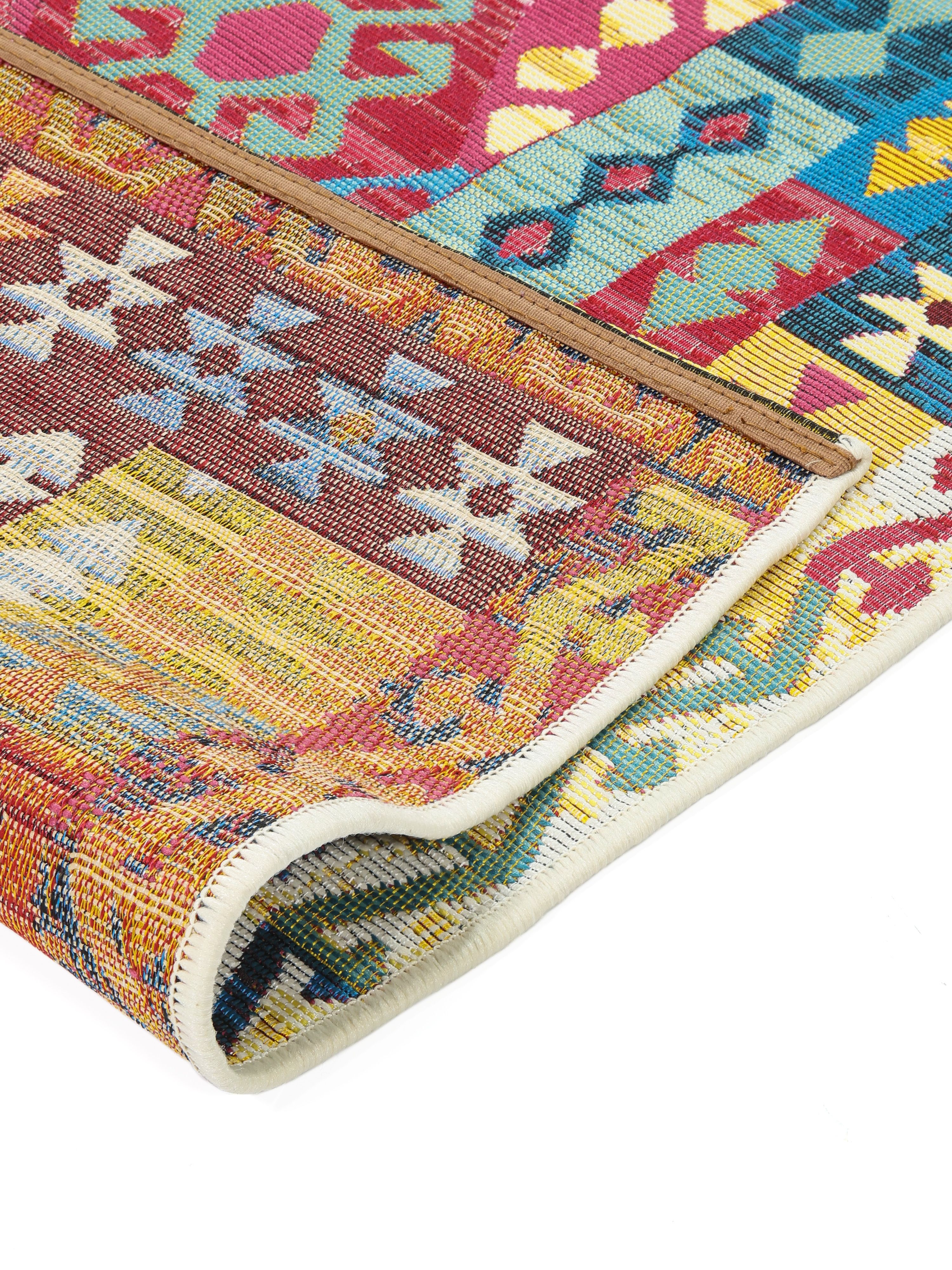 Tapis RugVista Ruva Kilim Multicolore 160x230 – Tissage Plat En Polypropylène, Résistant UV Et Eau, Pour Intérieur Et Extérieur - 13