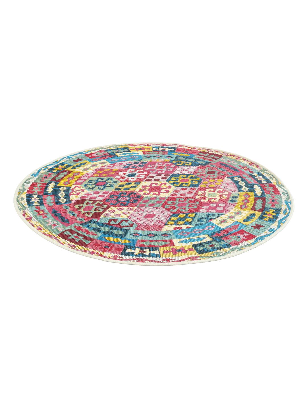 Multicolor rond tapijt