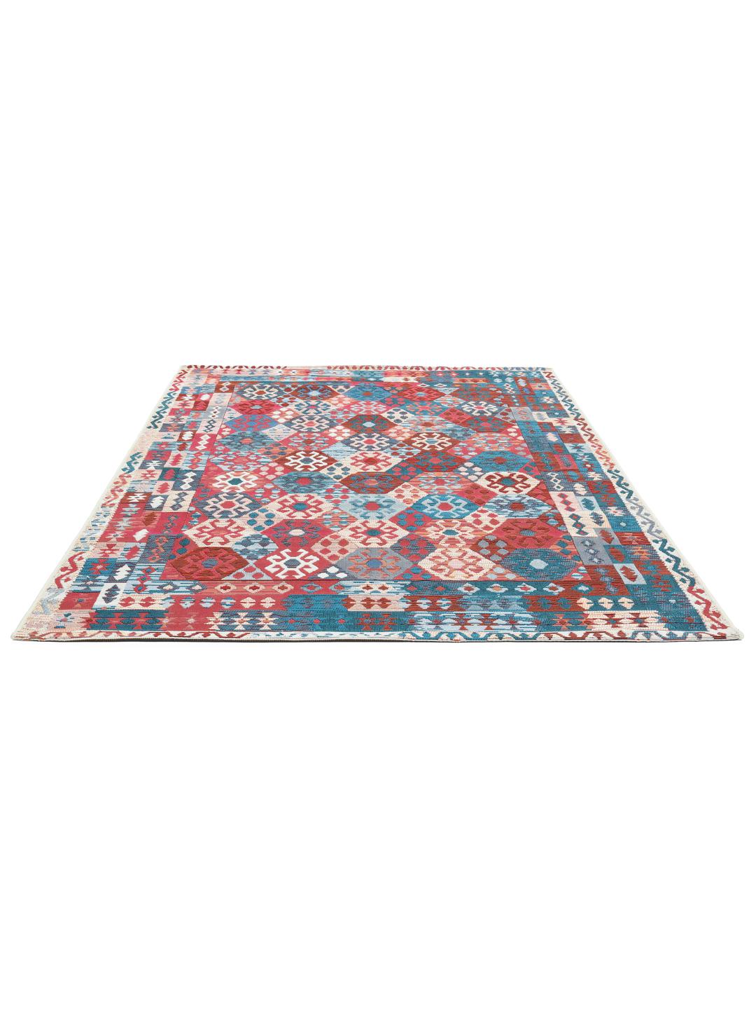 Ruva Kilim - Albastru / Roşu - 140 x 200 cm