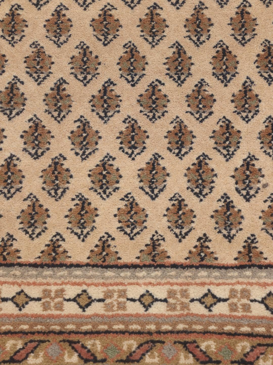 Handgeknoopt Mir Indo-tapijt uit India in beige tinten