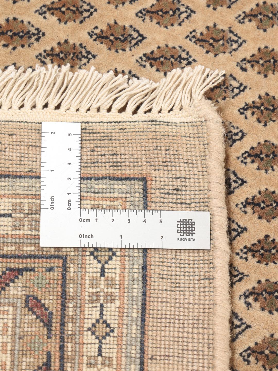 Handgeknoopt Mir Indo-tapijt uit India in beige tinten