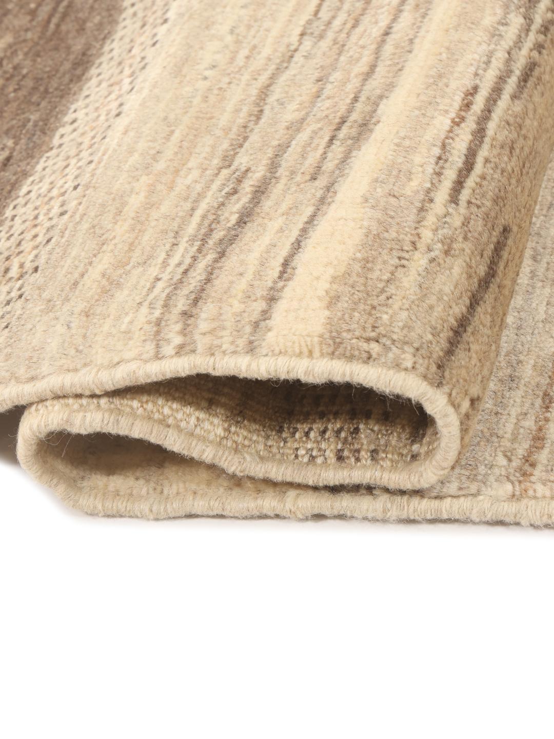 Hand-knotted Gabbeh Fine rug from the Middle East in brown and beige tones
