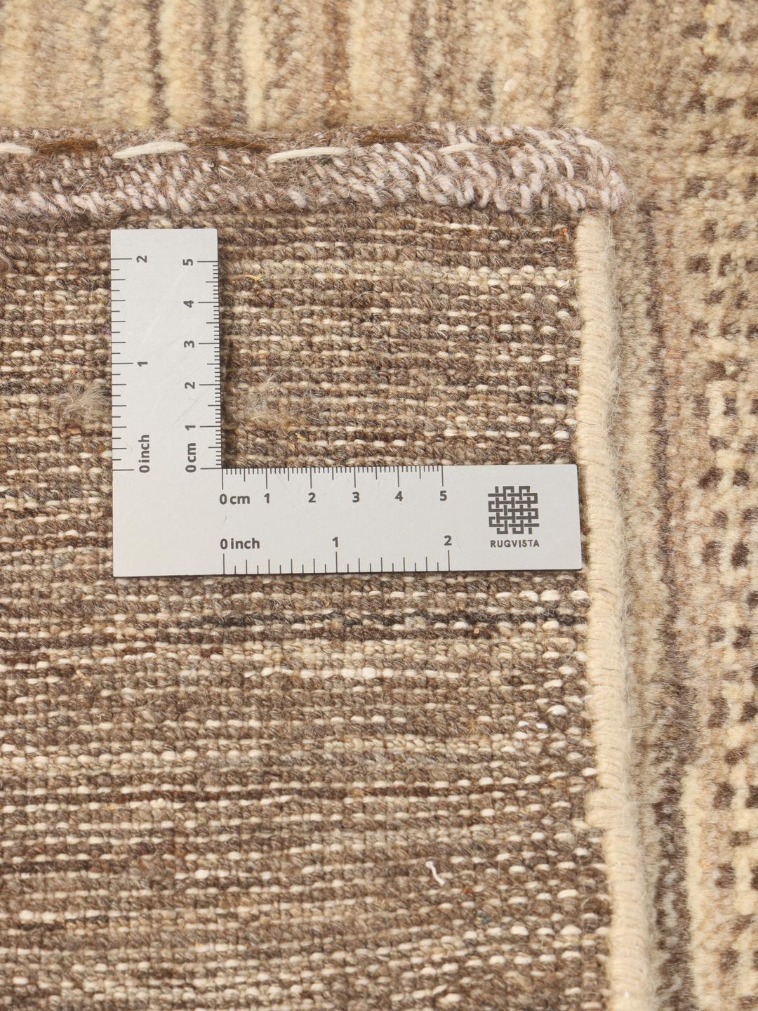 Hand-knotted Gabbeh Fine rug from the Middle East in brown and beige tones