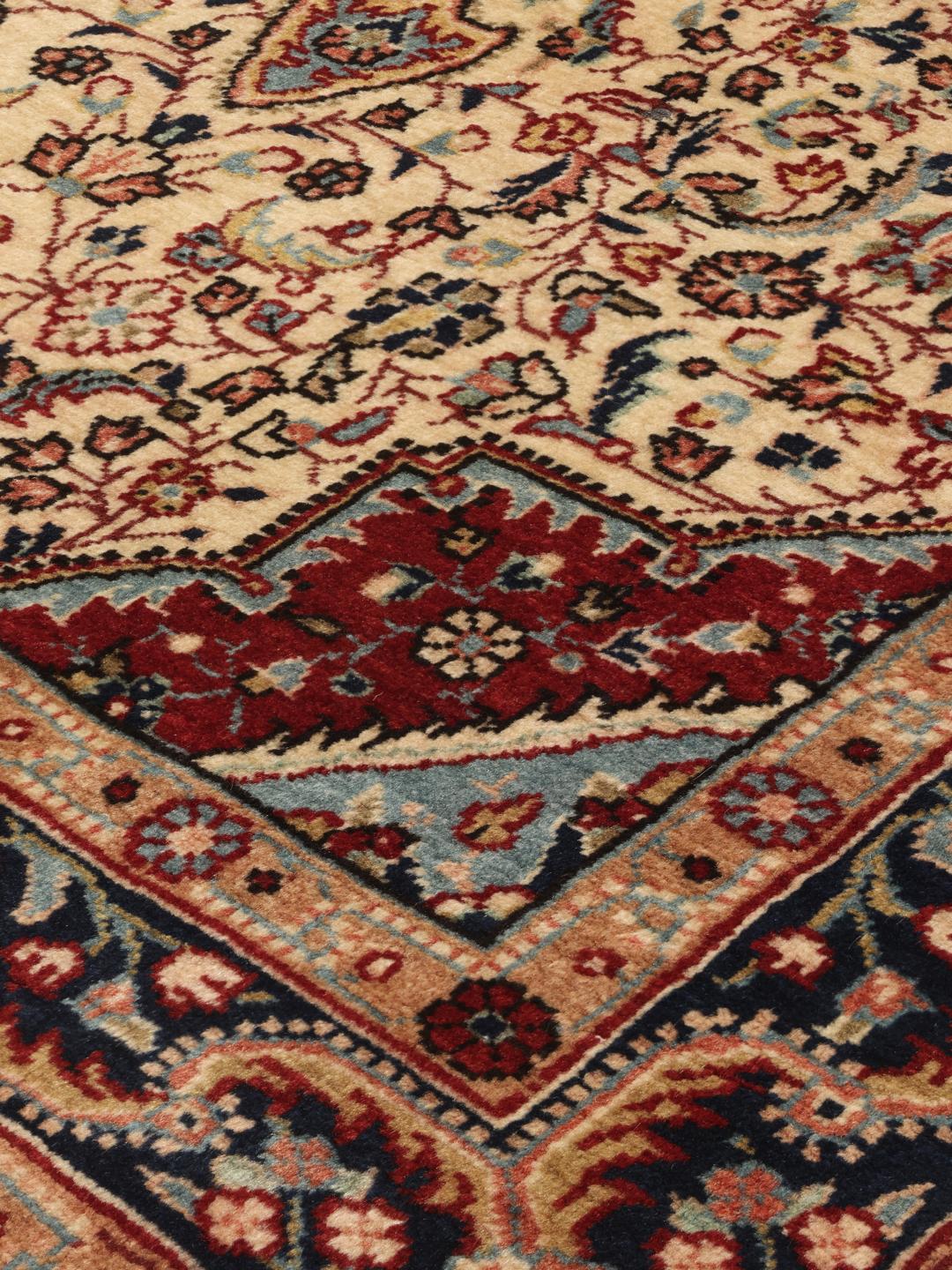 A hand-knotted Bidjar rug from the Middle East in multicolor wool.